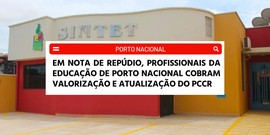 Nota de repúdio: profissionais da Educação de Porto Nacional cobram valorização e atualização do PCCR